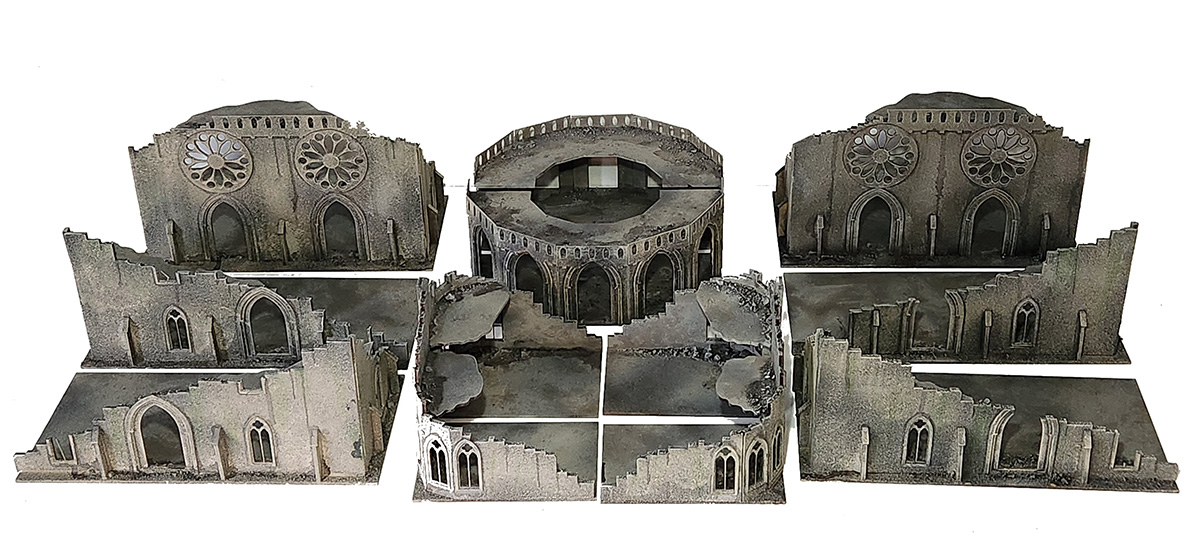 10E GOTHIC TERRAIN SET PAINTED